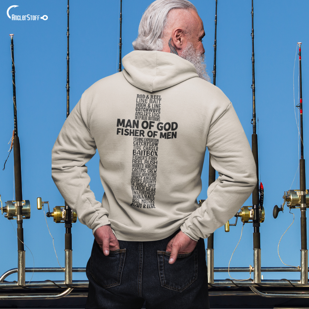 MAN OF GOD FISHER OF MAN - Premium Hoodie Front & #Backprint