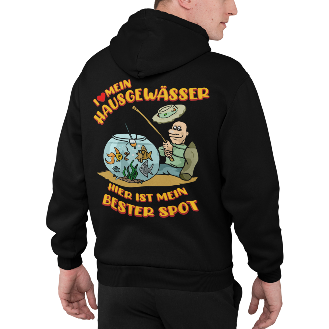 Mein Hausgewässer, mein bester Spot - Premium Hoodie #Backprint