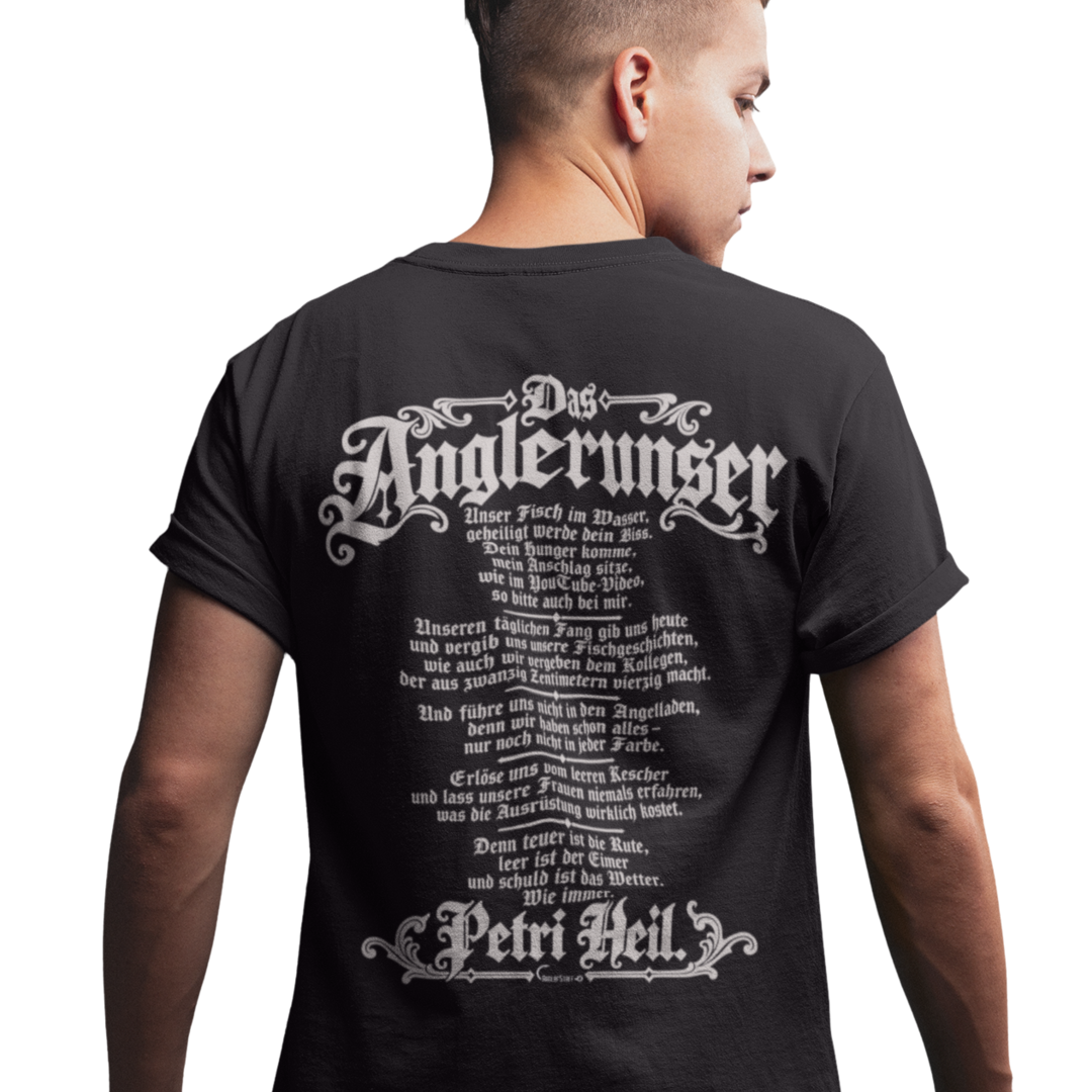 Das Anglerunser - Premium T-Shirt #Backprint