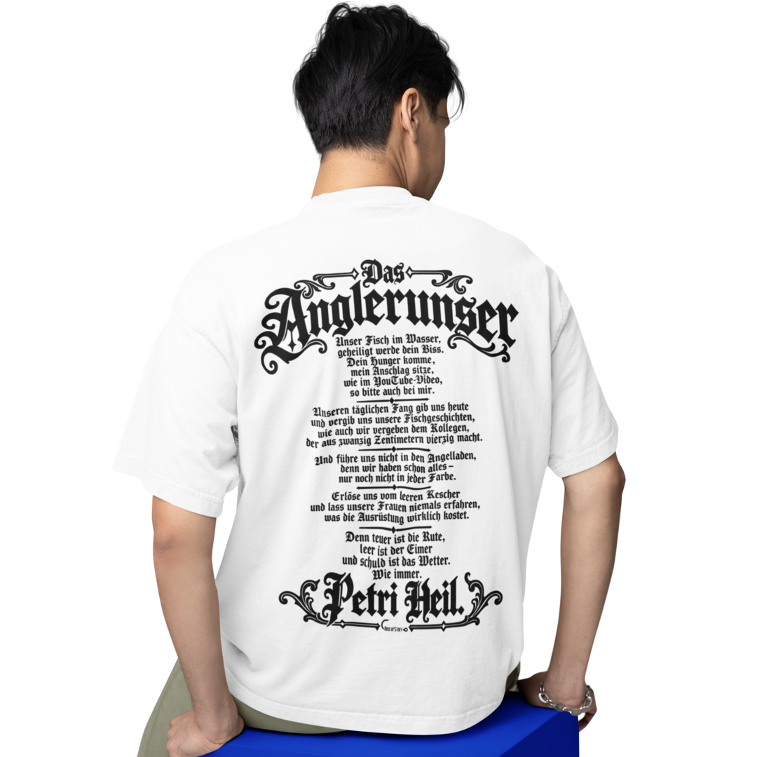 Das Anglerunser - Oversized Shirt #Backprint