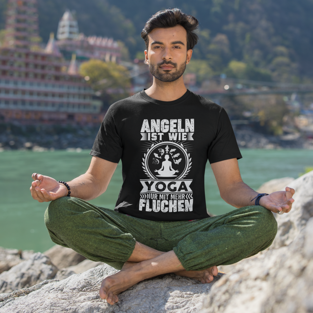Fishing Yoga Swearing - Premium T-Shirt