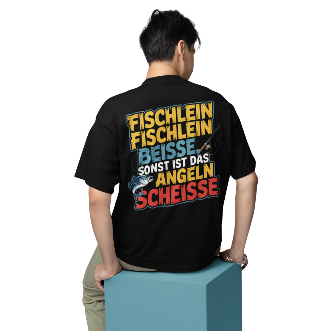 Fischlein beisse - Oversized Shirt #Backprint