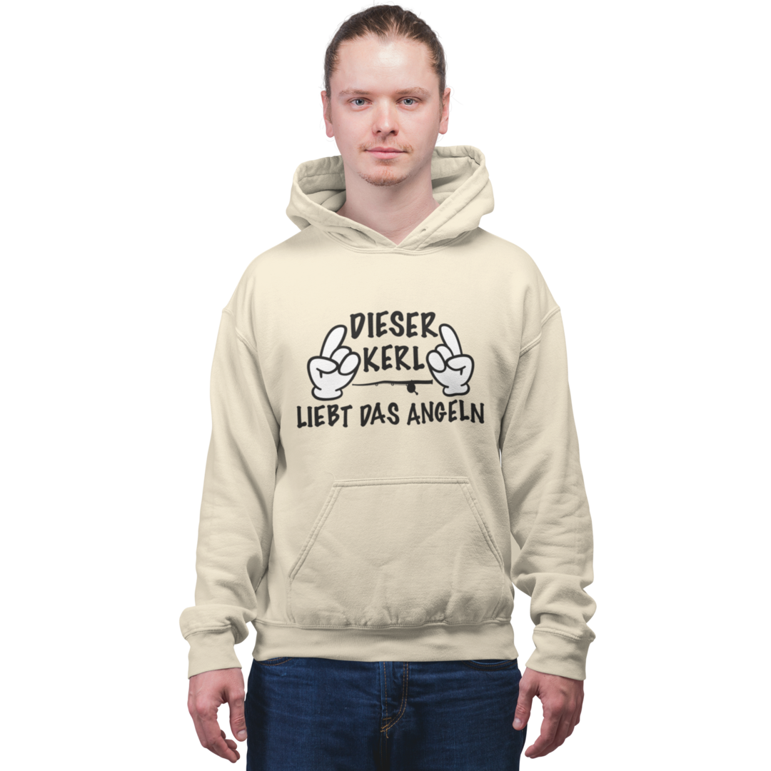 Dieser Kerl liebt das Angeln - Premium Hoodie