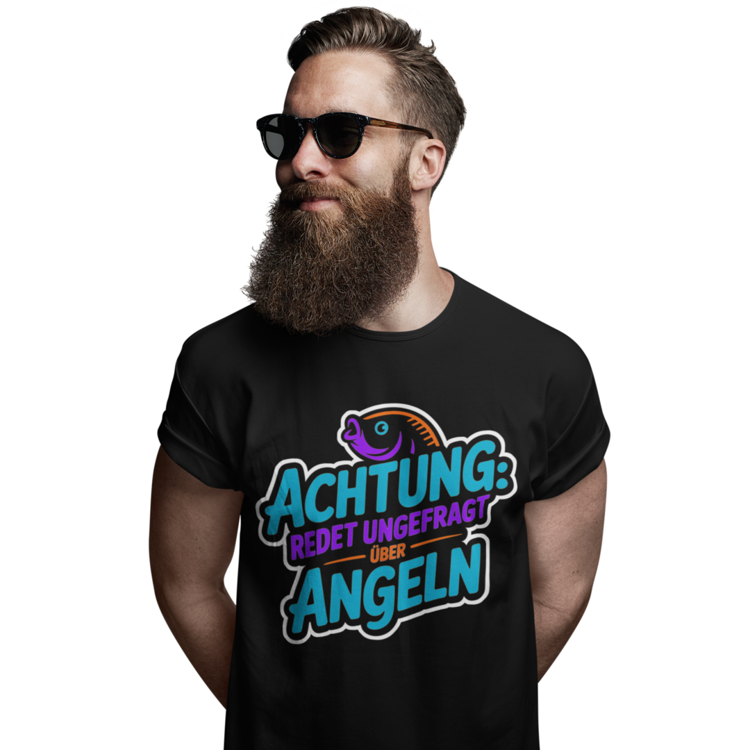 Achtung redet ungefragt über Angeln - Premium T-Shirt