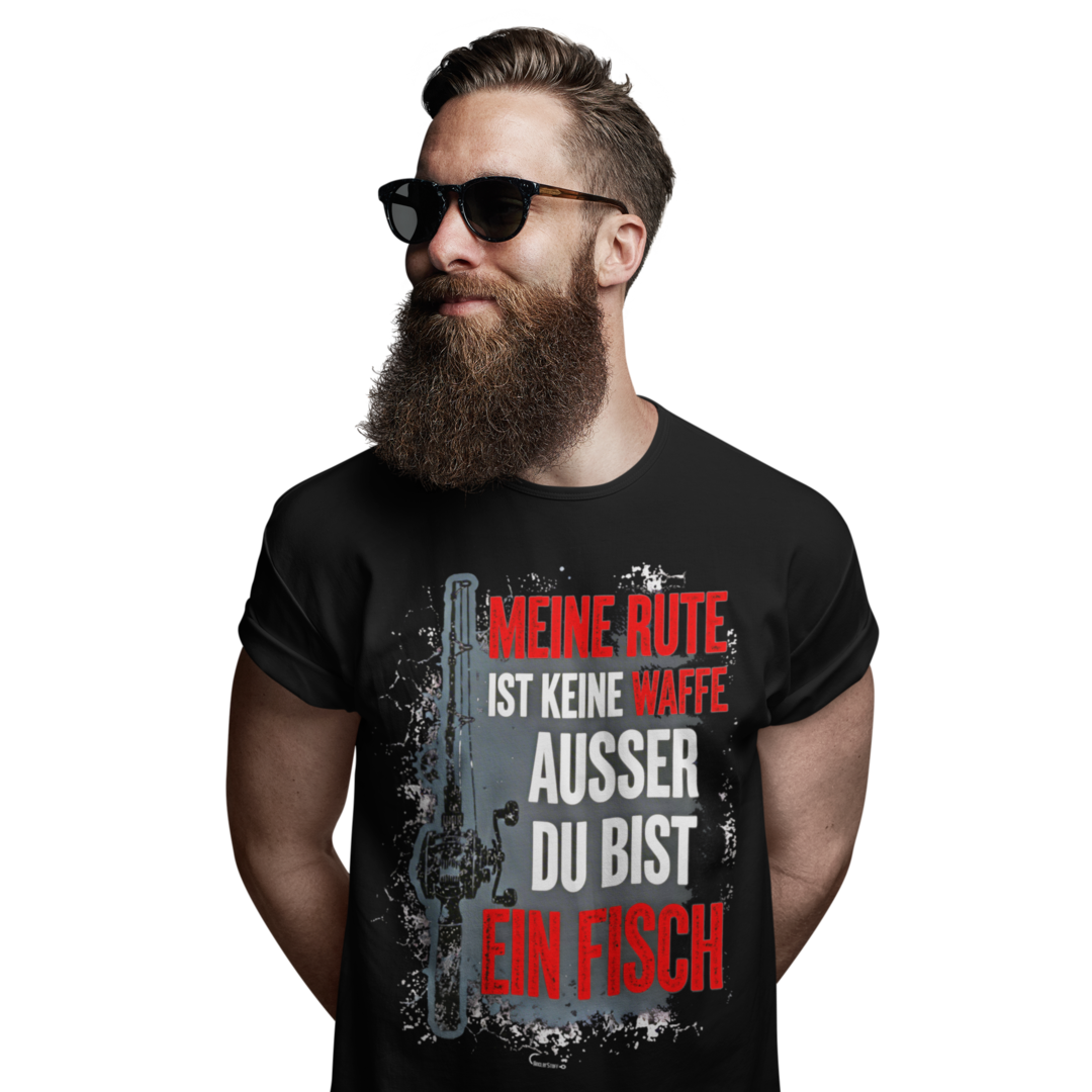 Meine Rute ist keine Waffe - Premium T-Shirt