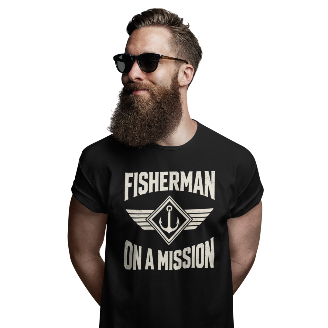 FISHERMAN ON A MISSION - SHORT SLEEVE TEE