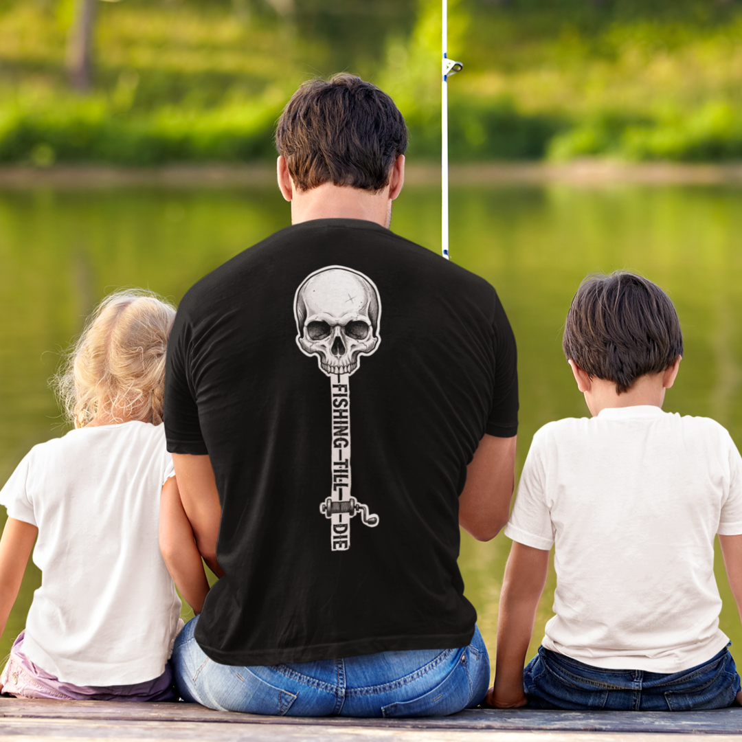 FISHING TILL I DIE BACK DESIGN - SHORT SLEEVE TEE