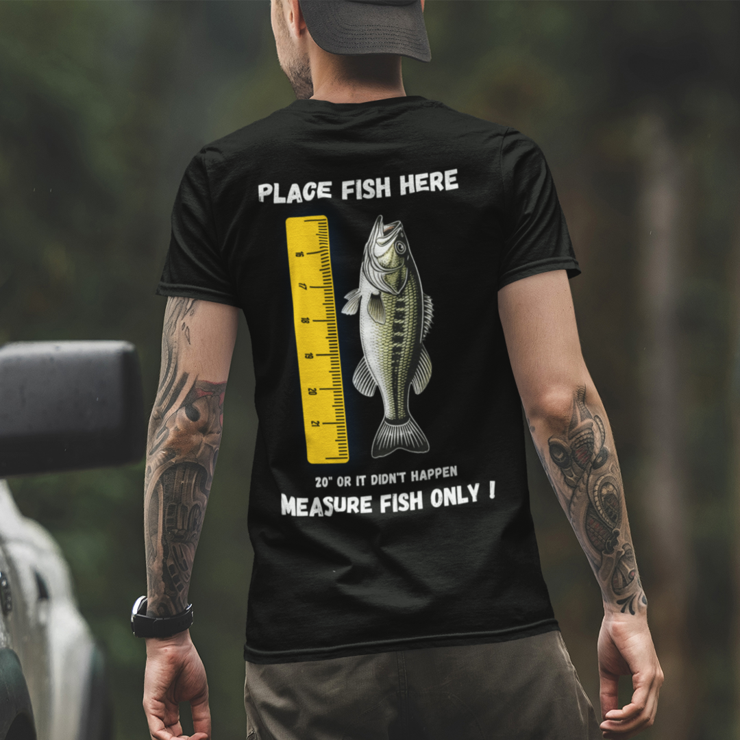 MEASURE FISH ONLY BACK DESIGN - SHORT SLEEVE TEE