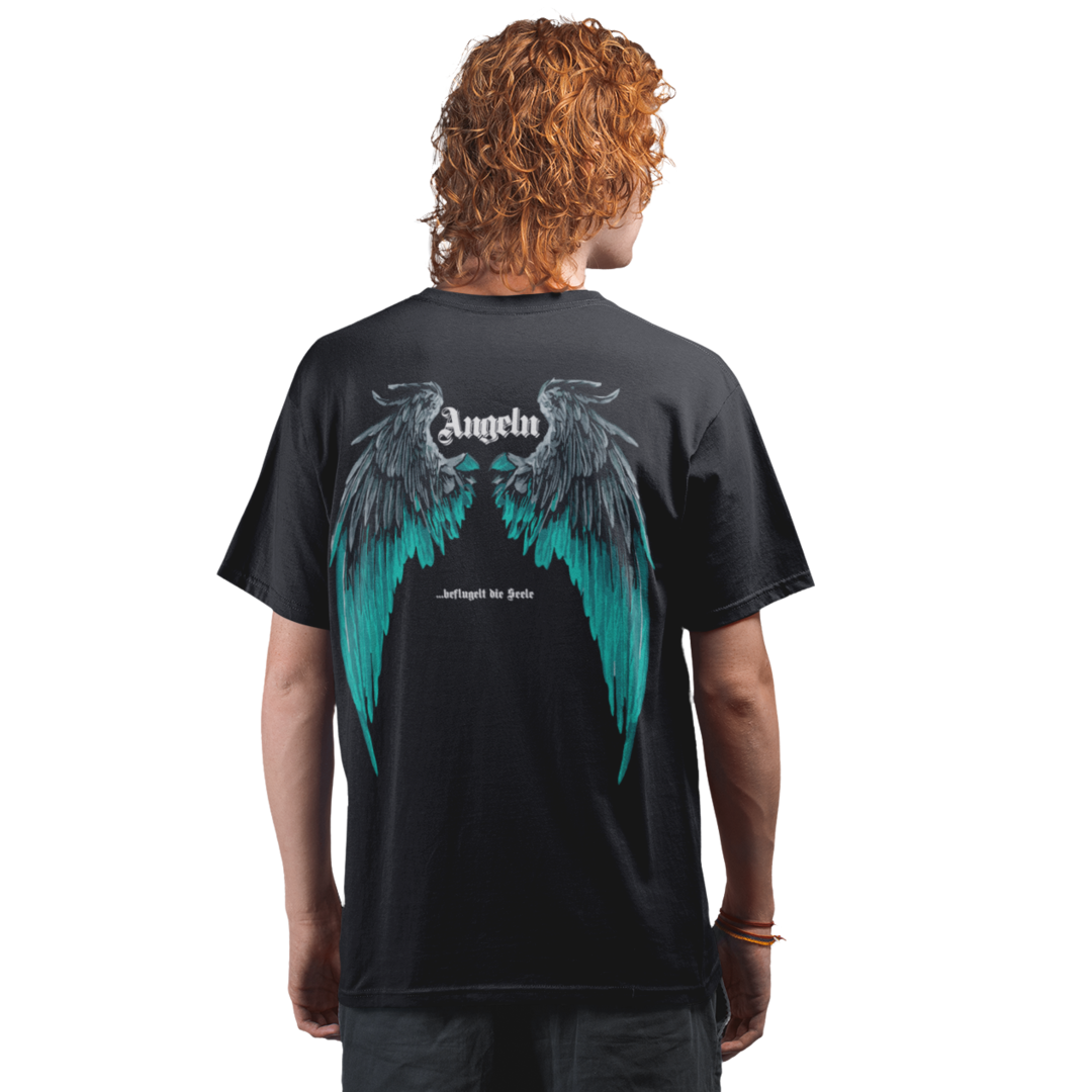 Angeln beflügelt die Seele - Oversized Shirt #Backprint