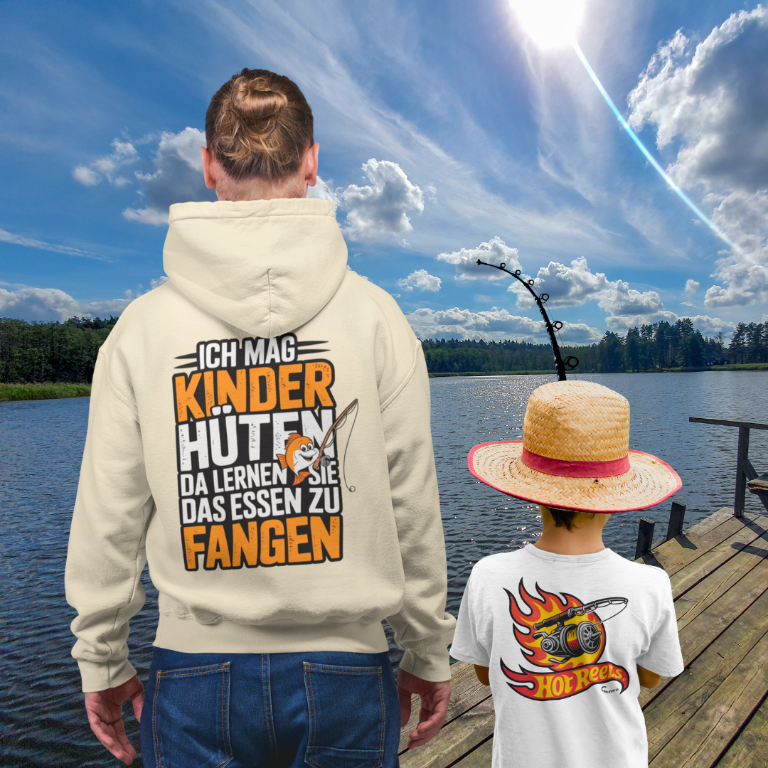 Ich mag Kinder hüten - Premium Hoodie #Backprint