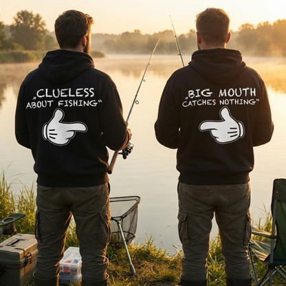 CLUELESS ABOUT FISHING - HOODIE #BACKPRINTED