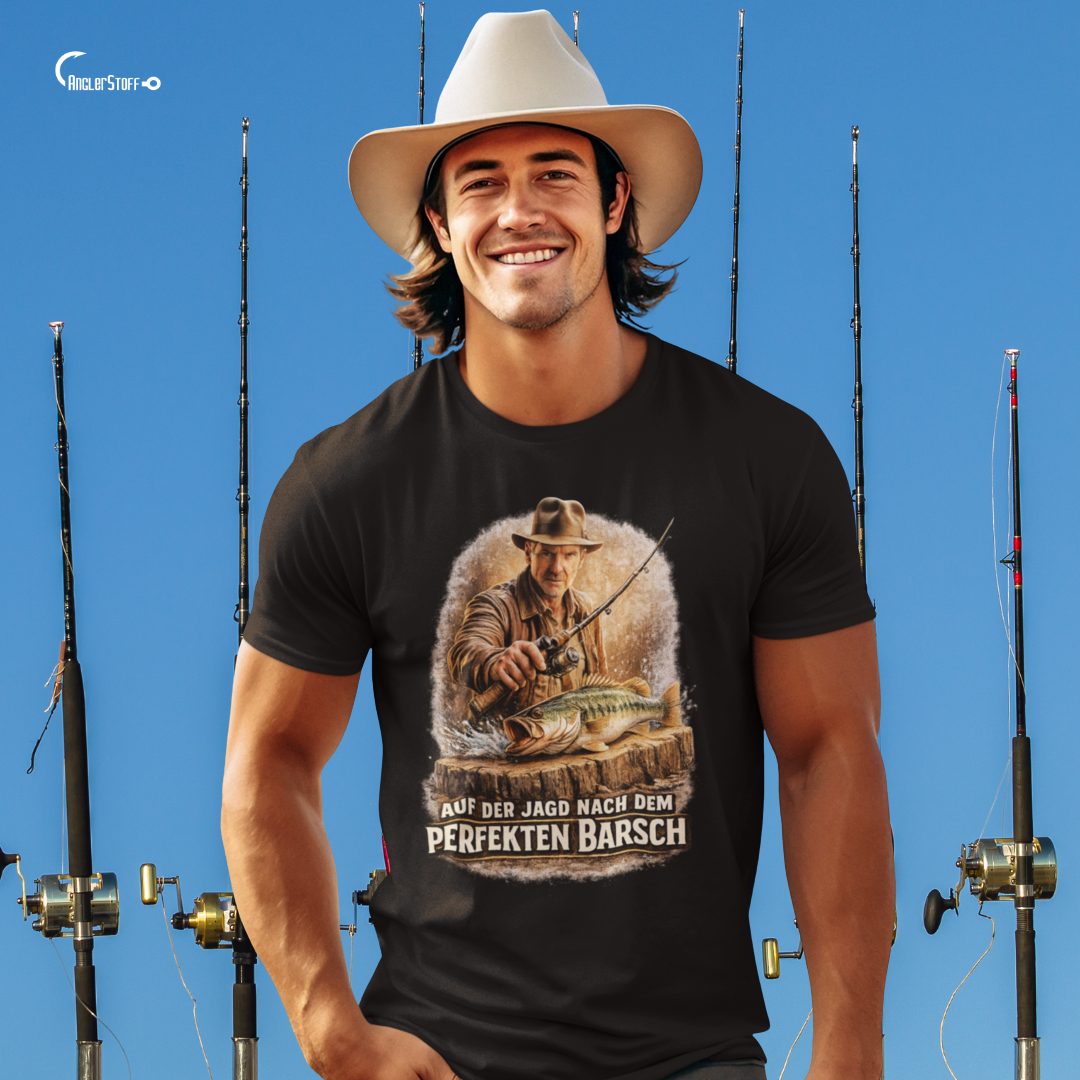 Jagd nach dem Perfekten Barsch - Premium T-Shirt