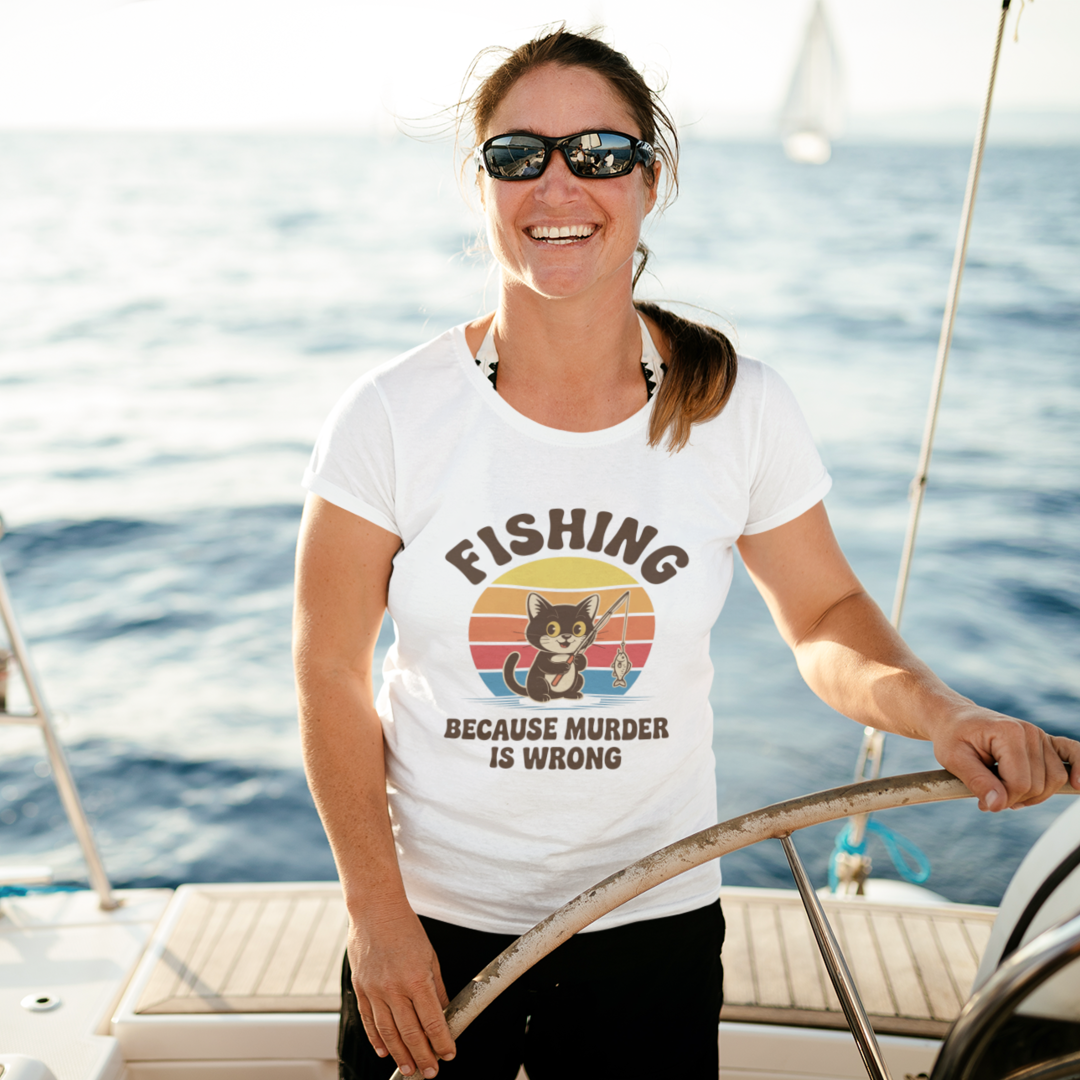 Fishing Is Better Than Murder - Premium T-Shirt