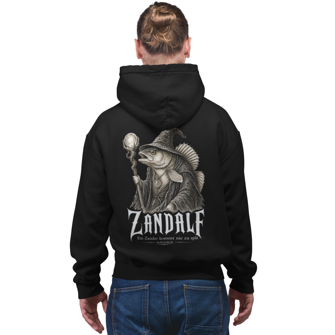 Zandalf kommt nie zu spät hoffentlich - Premium Hoodie #Backprint