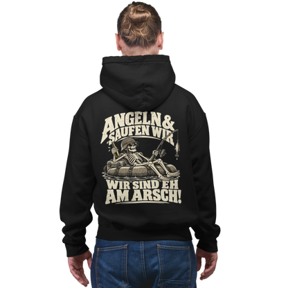 Wir sind eh am Arsch - Premium Hoodie #Backprint