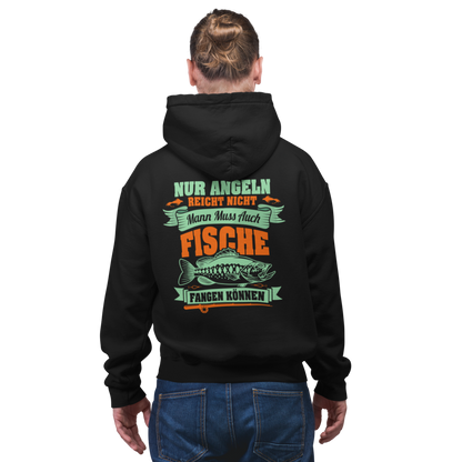 Nur angeln reicht nicht - Premium Hoodie #Backprint