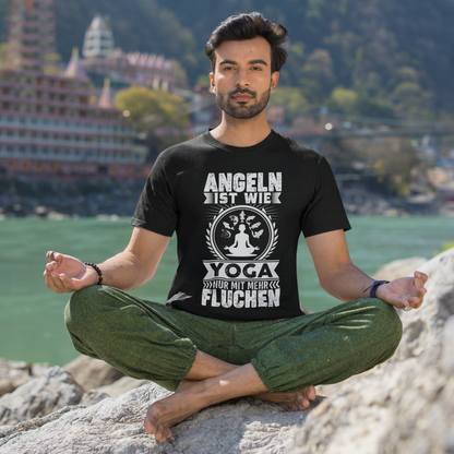 Angeln Yoga Fluchen - Premium T-Shirt