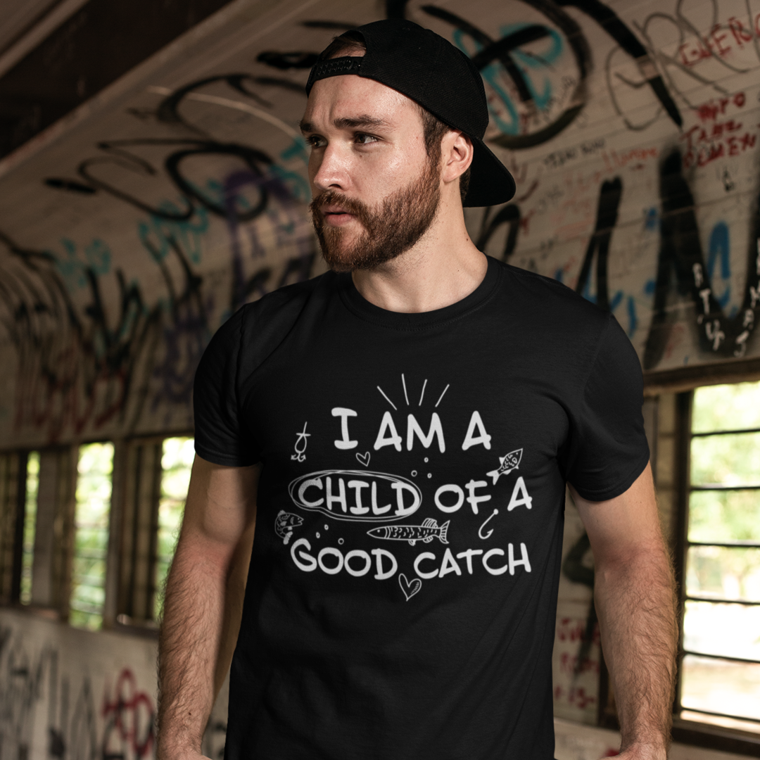 I am a child of a good catch - Premium T-Shirt