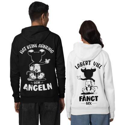 Keine Ahnung vom Angeln Cartoon - Premium Hoodie #Backprint