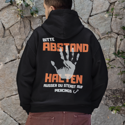 Abstand halten - Premium Hoodie #Backprint