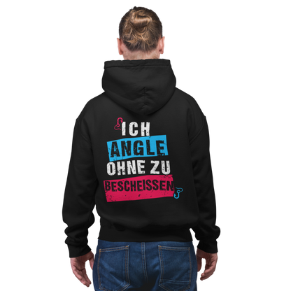 Angeln ohne zu bescheissen - Premium Hoodie #Backprint