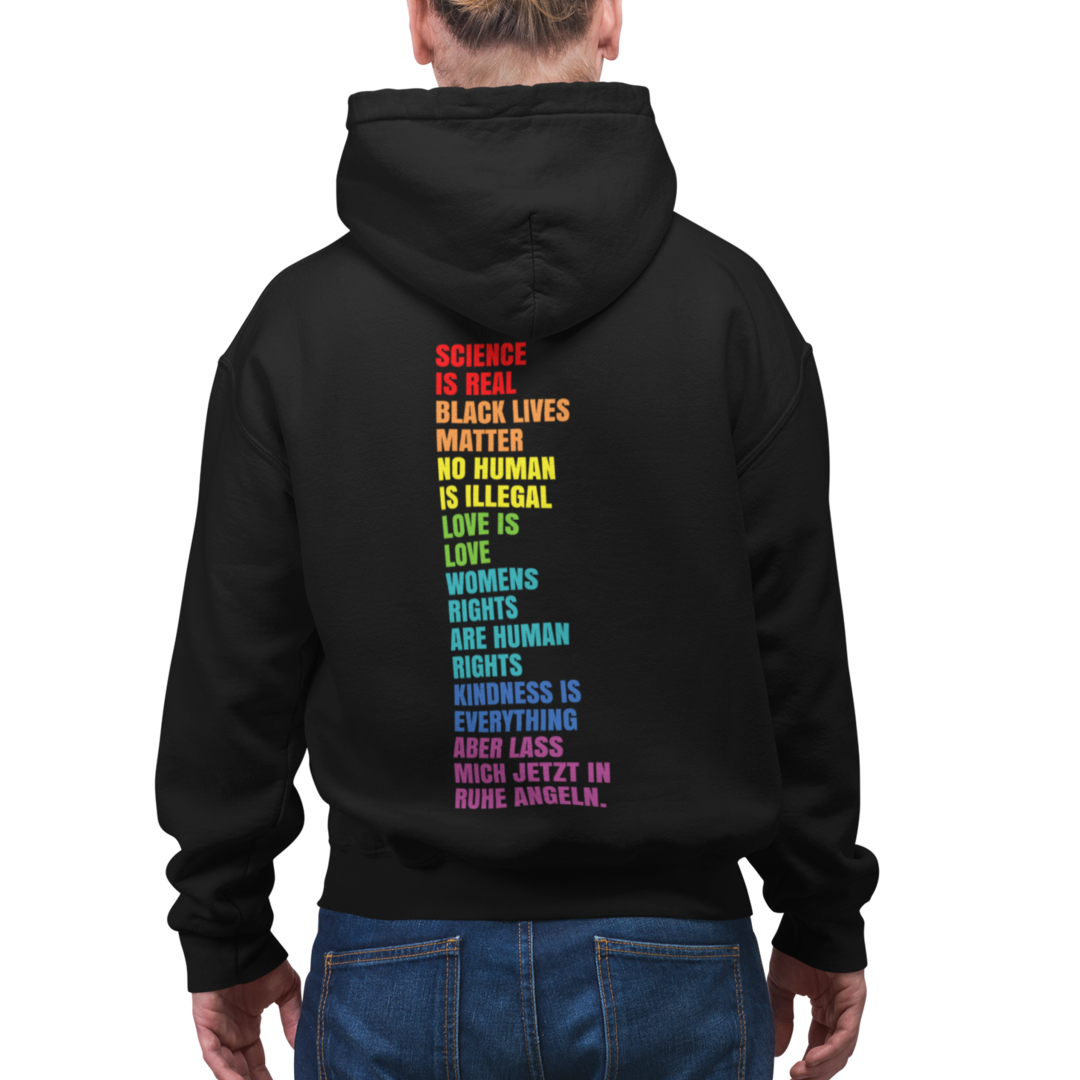 Aber lass mich jetzt in Ruhe angeln - Premium Hoodie #Backprint