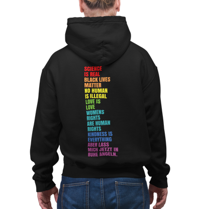 Aber lass mich jetzt in Ruhe angeln - Premium Hoodie #Backprint