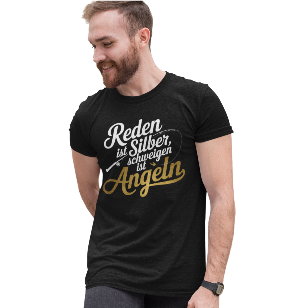 Schweigen ist Angeln - Premium T-Shirt