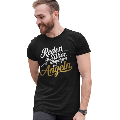 Schweigen ist Angeln - Premium T-Shirt