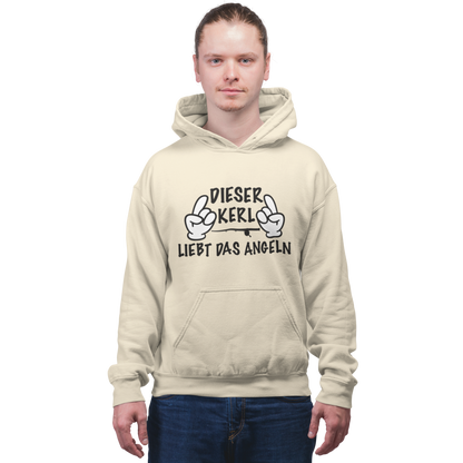 Dieser Kerl liebt das Angeln - Premium Hoodie