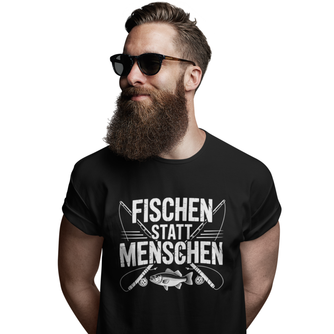 Fischen statt Menschen - Premium T-Shirt