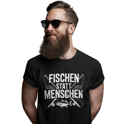 Fischen statt Menschen - Premium T-Shirt