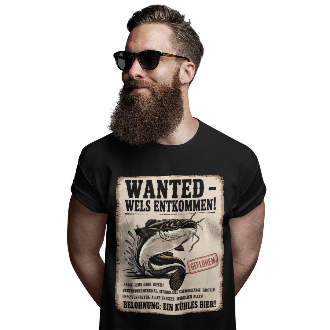 Wanted Wels entkommen - Premium T-Shirt