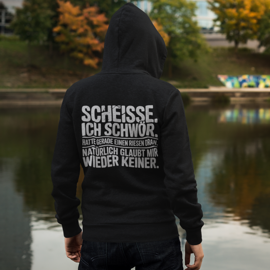 SCHEISSE ICH SCHWÖR - Premium Hoodie #Backprint