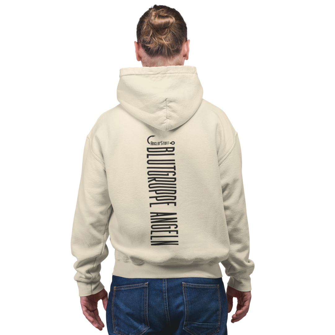 Blutgruppe Angeln - Premium Hoodie #Backprint