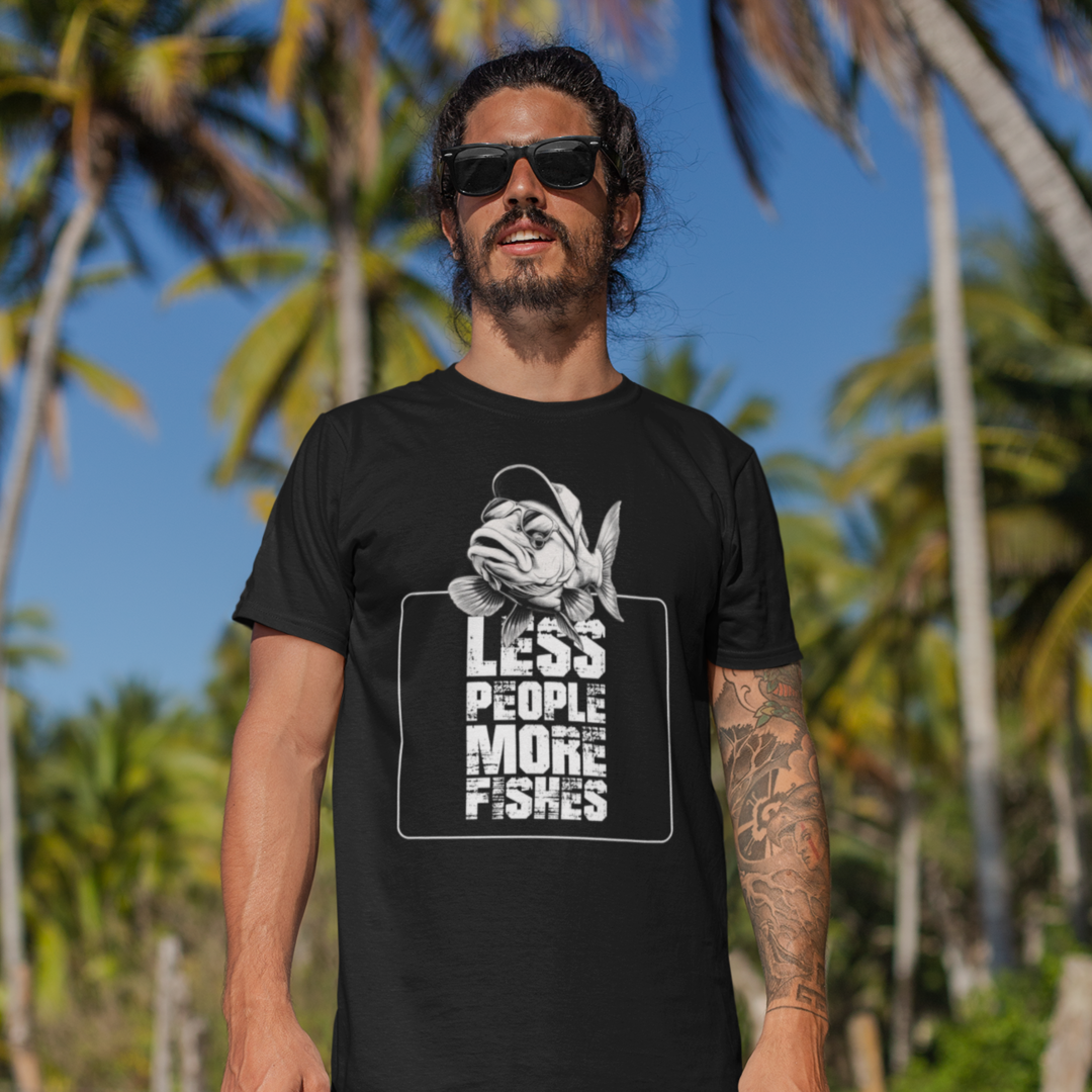 Less people more fishes - Premium T-Shirt
