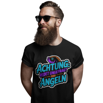 Achtung redet ungefragt über Angeln - Premium T-Shirt