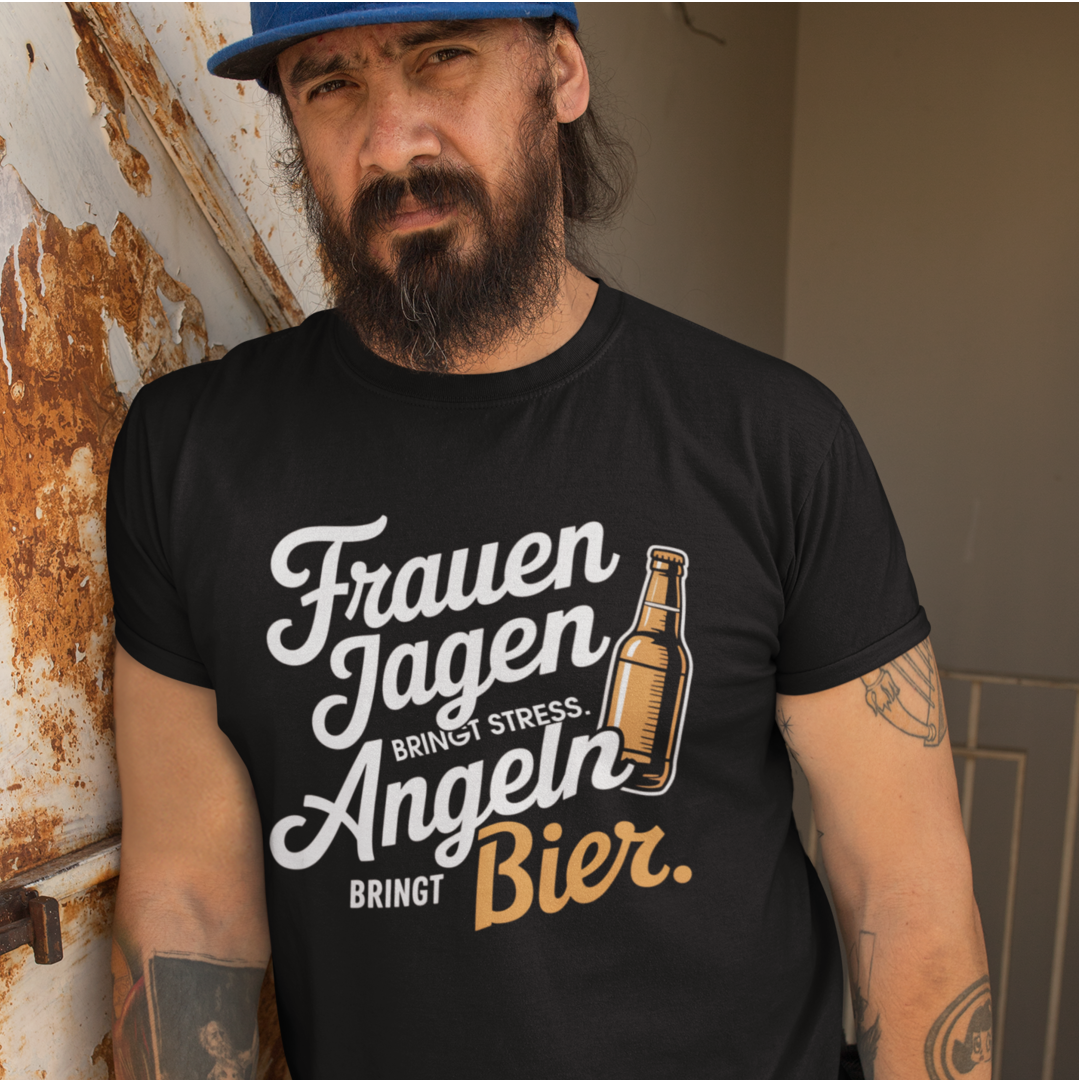 Frauen jagen bringt Stress - Premium T-Shirt