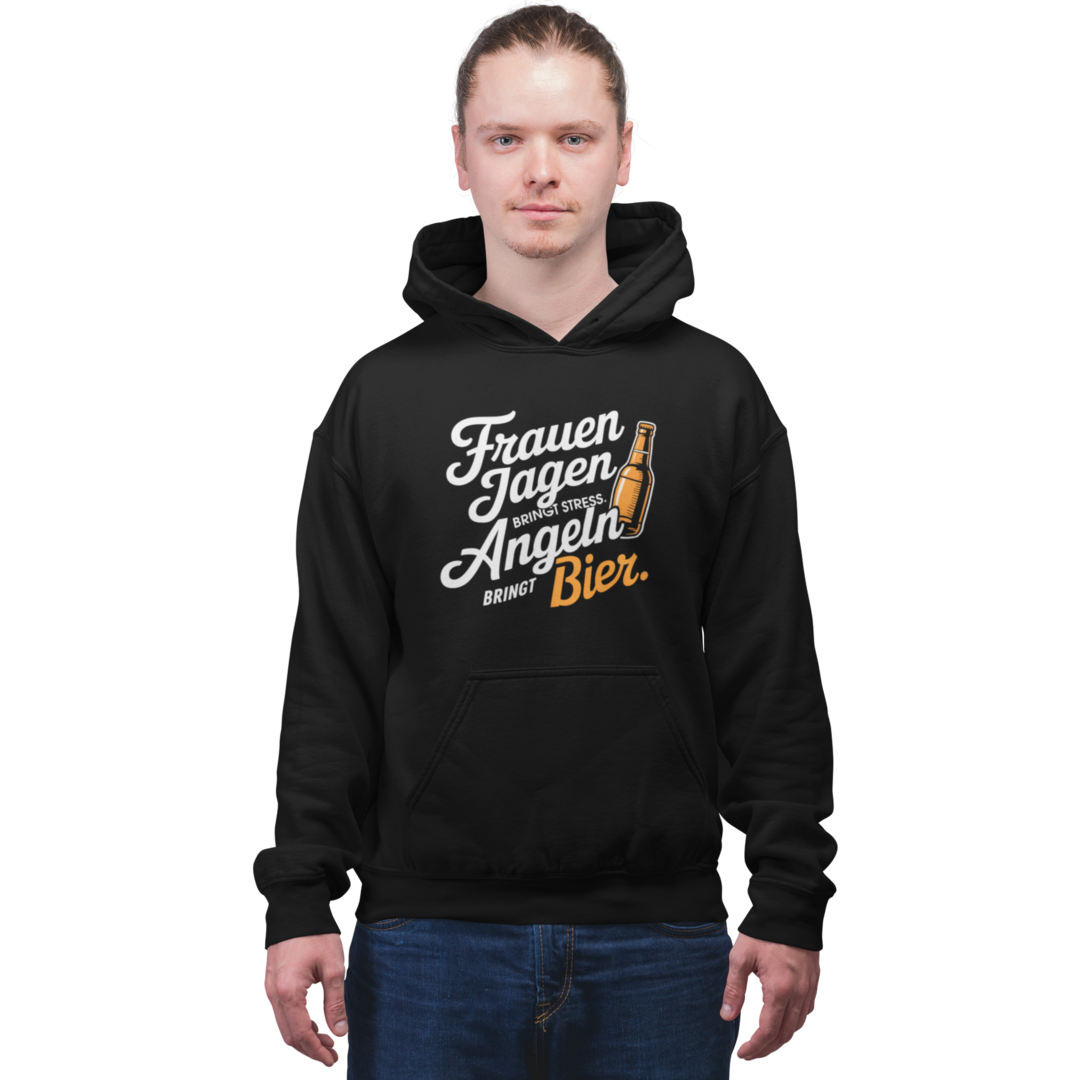 Frauen jagen bringt Stress - Premium Hoodie