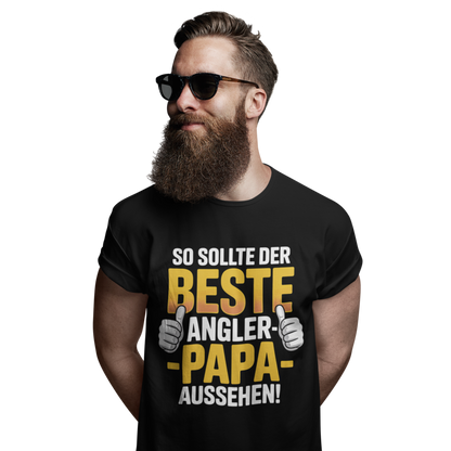 Der beste Angler Papa - Premium T-Shirt