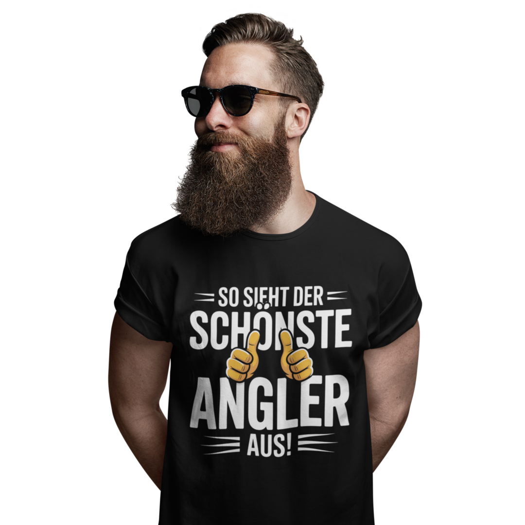 So sieht der schönste Angler aus - Premium T-Shirt
