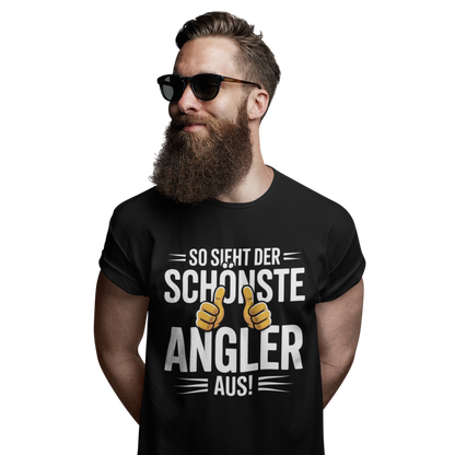 So sieht der schönste Angler aus - Premium T-Shirt