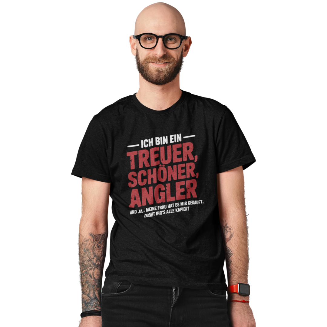Treuer Schöner Angler - Premium T-Shirt
