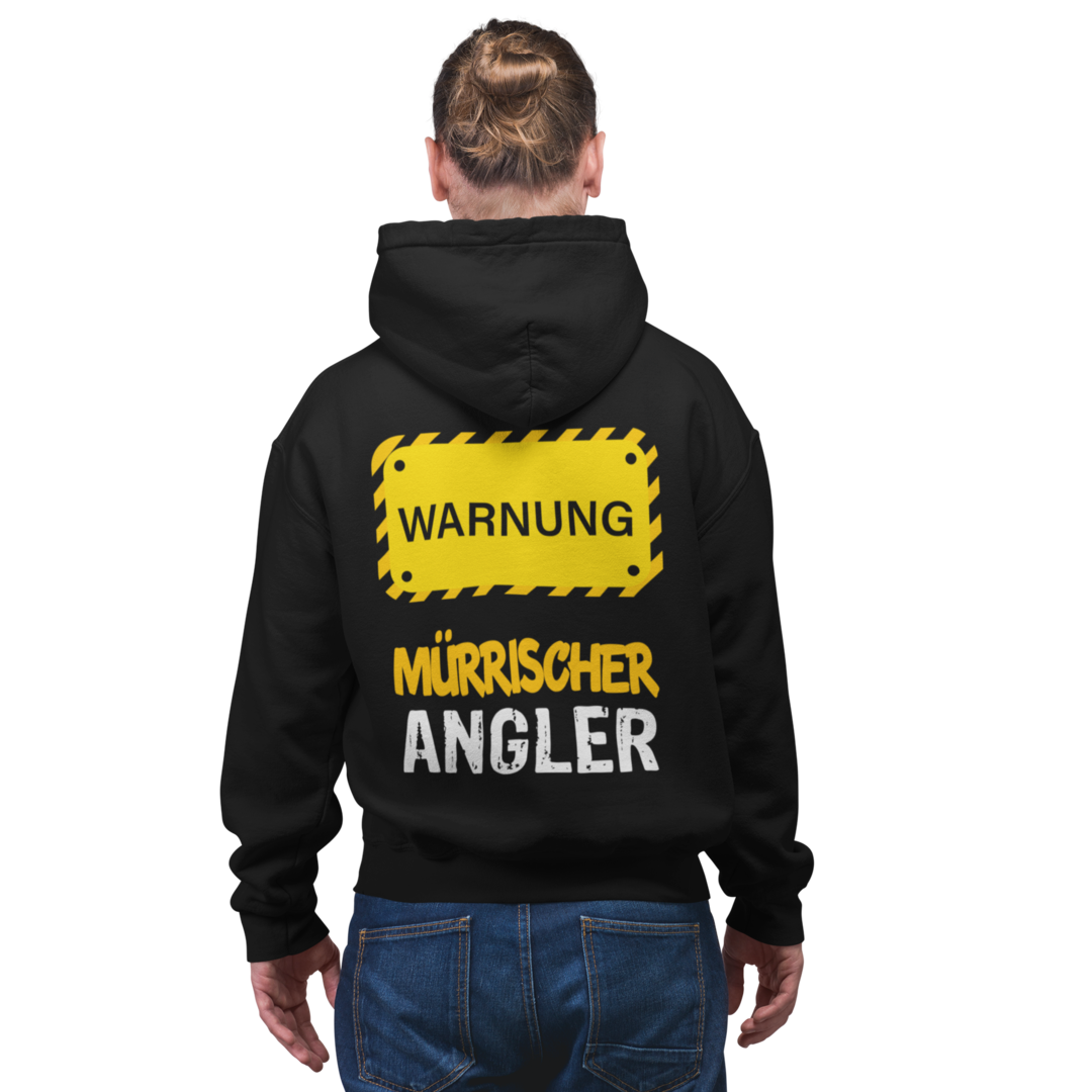 Mürrischer Angler -  Premium Hoodie #Backprint