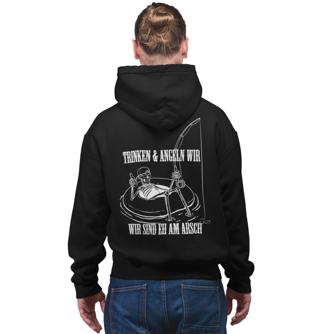 Wir sind eh am Arsch - Premium Hoodie #Backprint