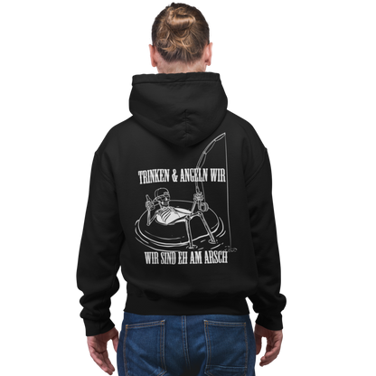 Wir sind eh am Arsch - Premium Hoodie #Backprint