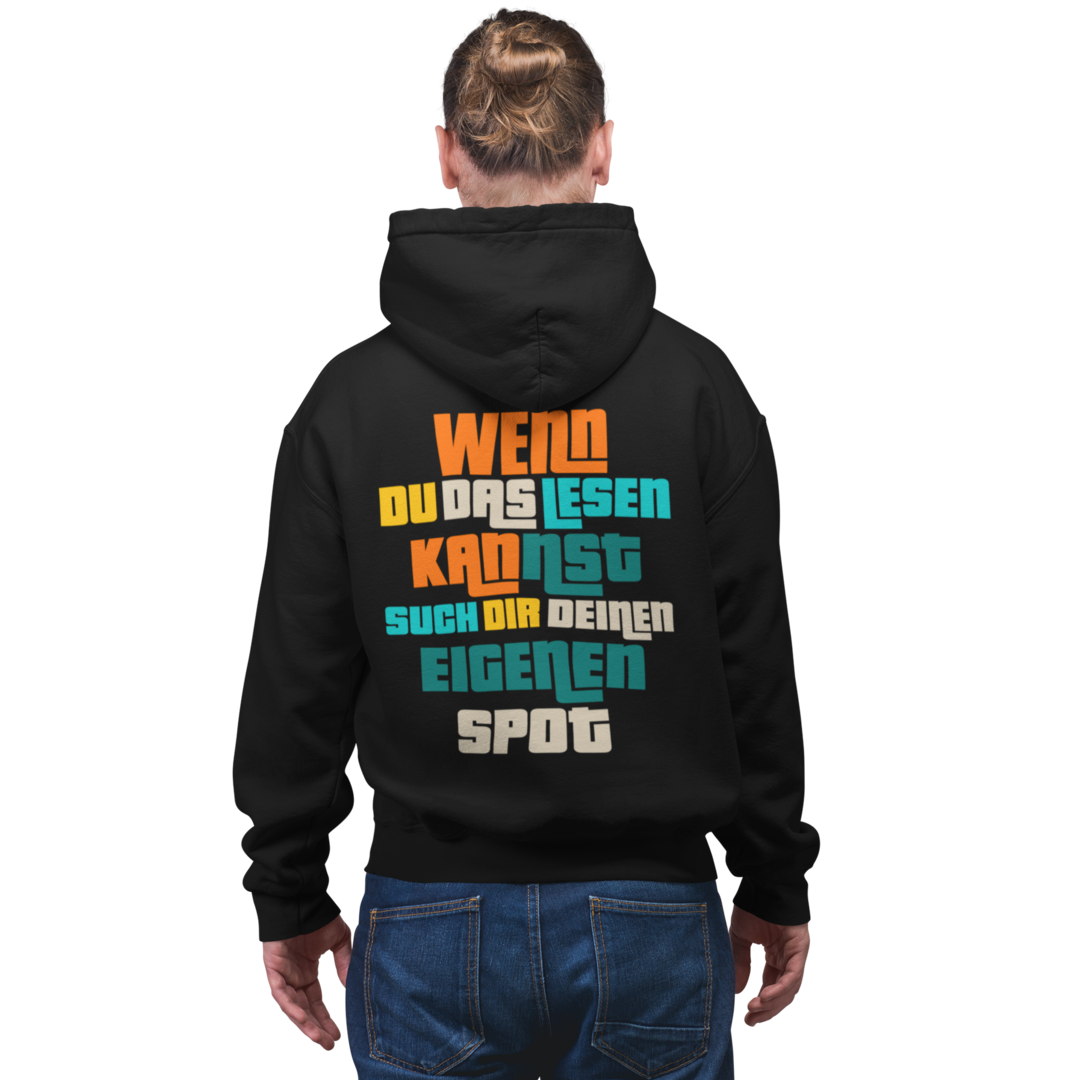 Such Dir Deinen eigenen Spot - Premium Hoodie #Backprint