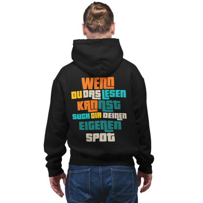 Such Dir Deinen eigenen Spot - Premium Hoodie #Backprint