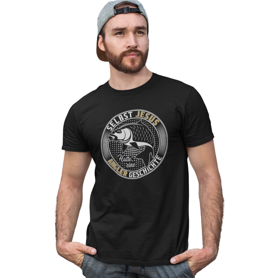 Jesus & Angler Geschichte - Classic Organic T-Shirt