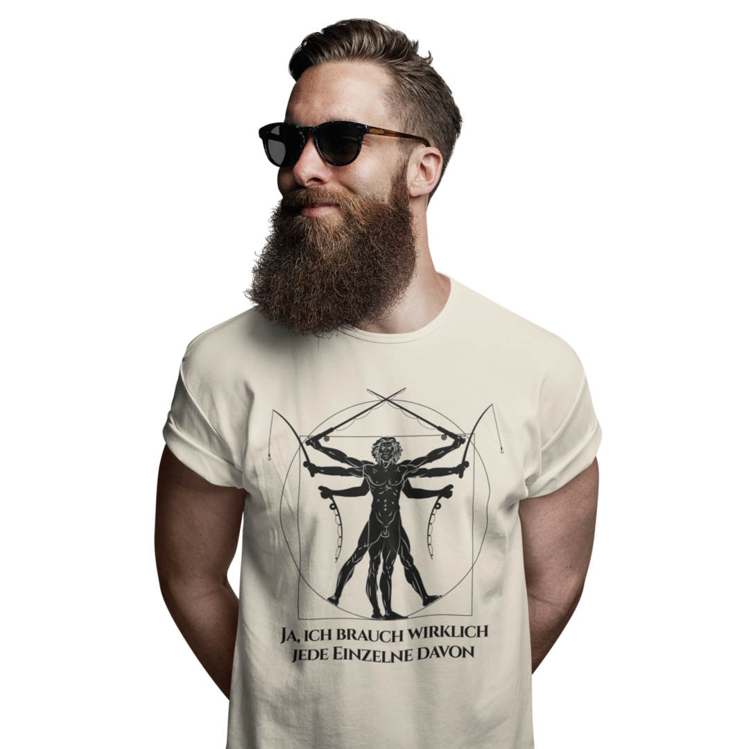 Vitruvian Fisherman - Premium T-Shirt